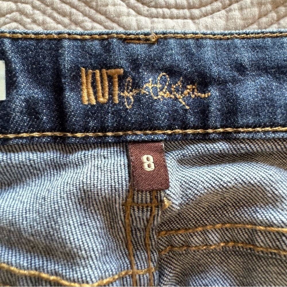 Kut from the Kloth Catherine Boyfriend Jeans Straight Leg Mid Rise Denim Sz 8 - Picture 14 of 16